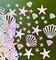 100Pieces Pearl Pink Mermaid Seashell Party Glitter PVC Confetti Seashell Pearls Birthday Decorations Starfish Table Confetti Ocean Party Decorations